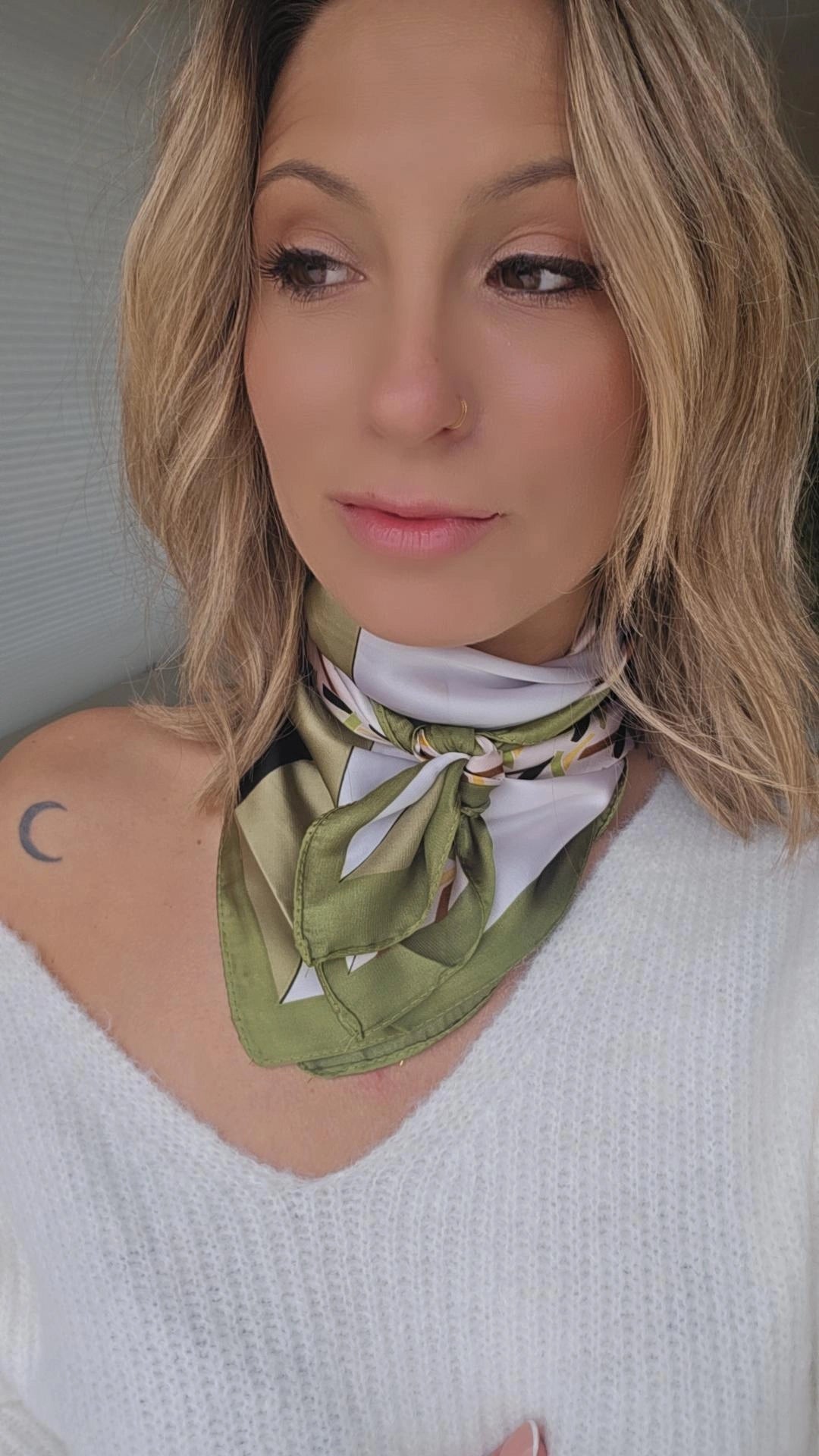 Foulard carré ELI Vert