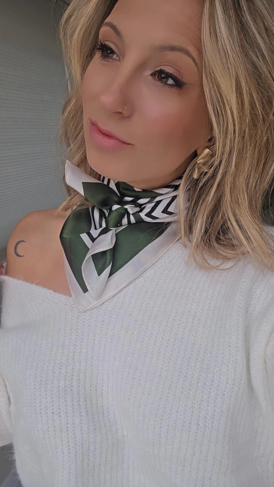 Foulard carré ZOE Vert