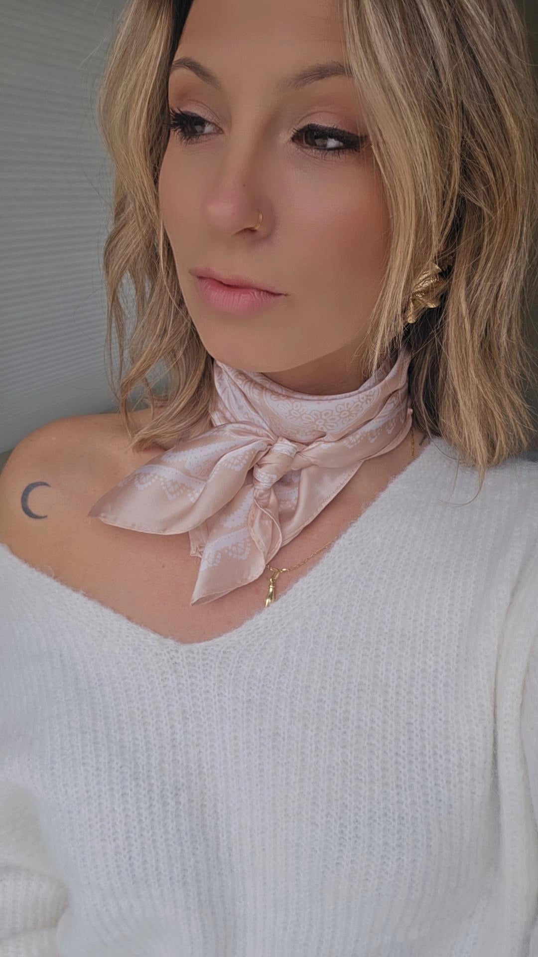 Foulard carré MODA Beige