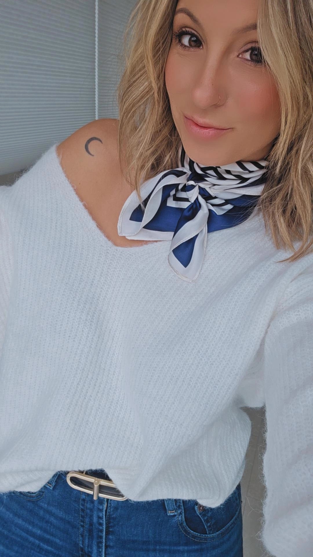 Foulard carré ZOE Bleu