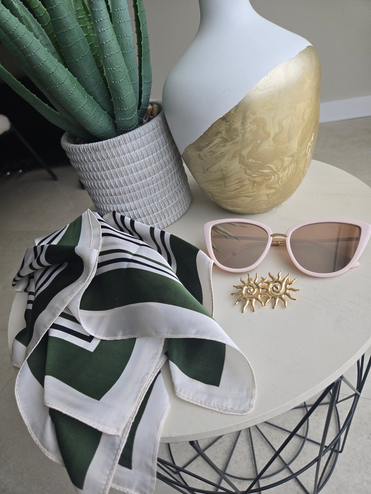 Foulard carré ZOE Vert