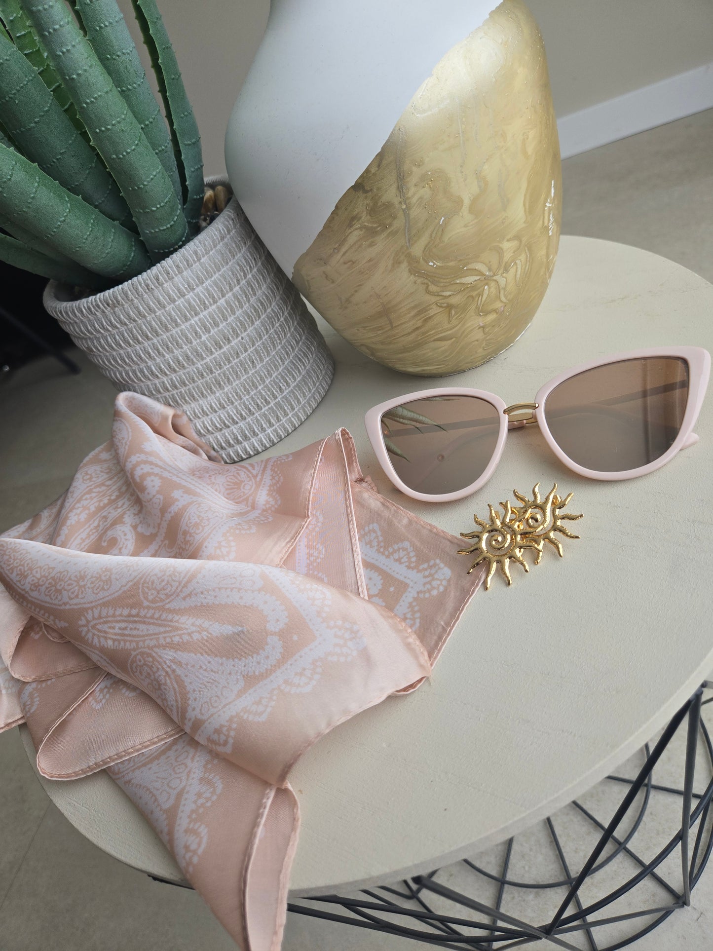 Foulard carré MODA Beige