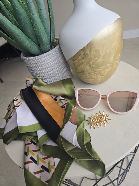 Foulard carré ELI Vert