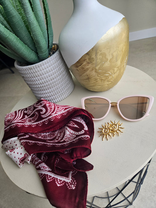 Foulard carré MODA Bordeaux