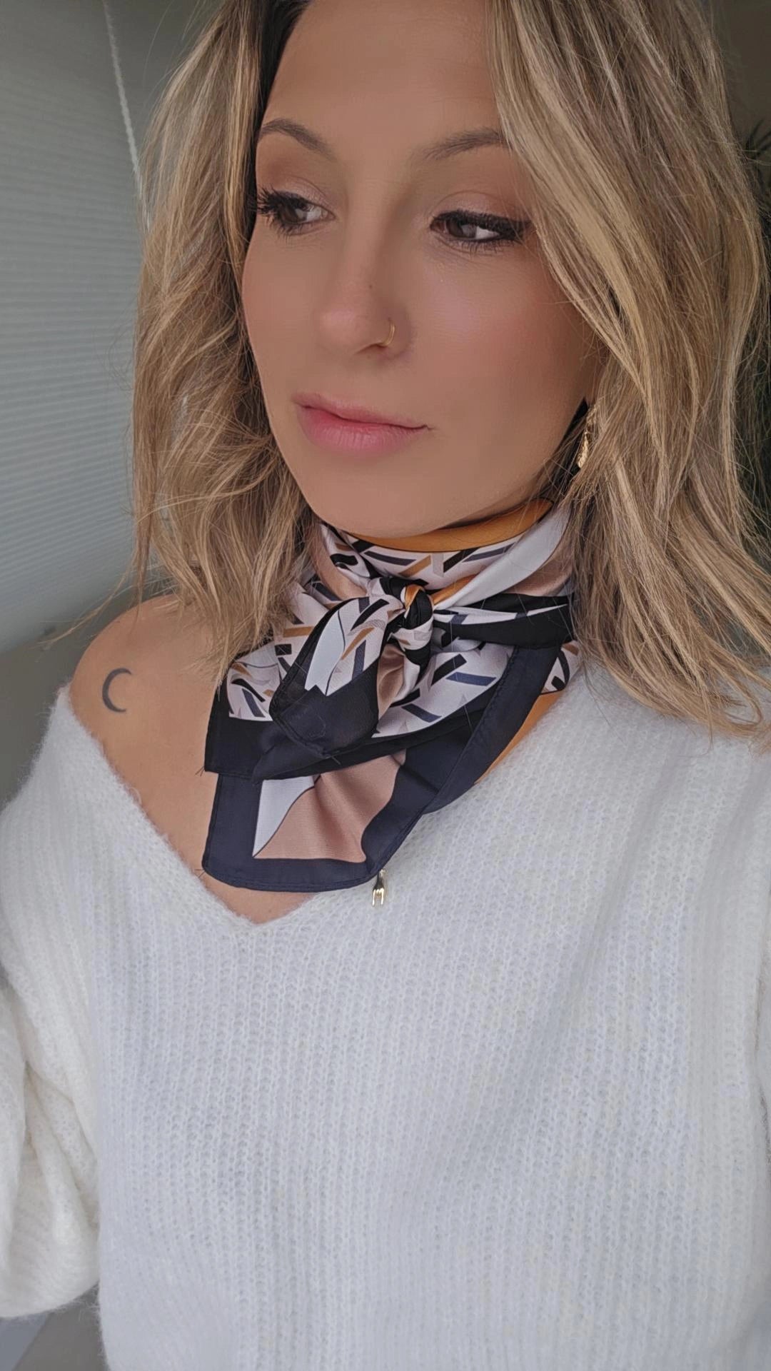 Foulard carré ELI Noir