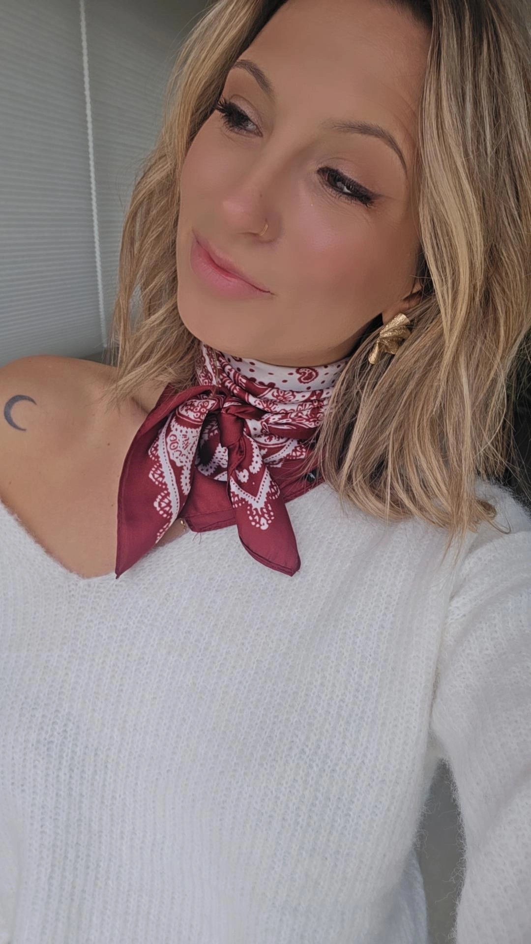 Foulard carré MODA Bordeaux